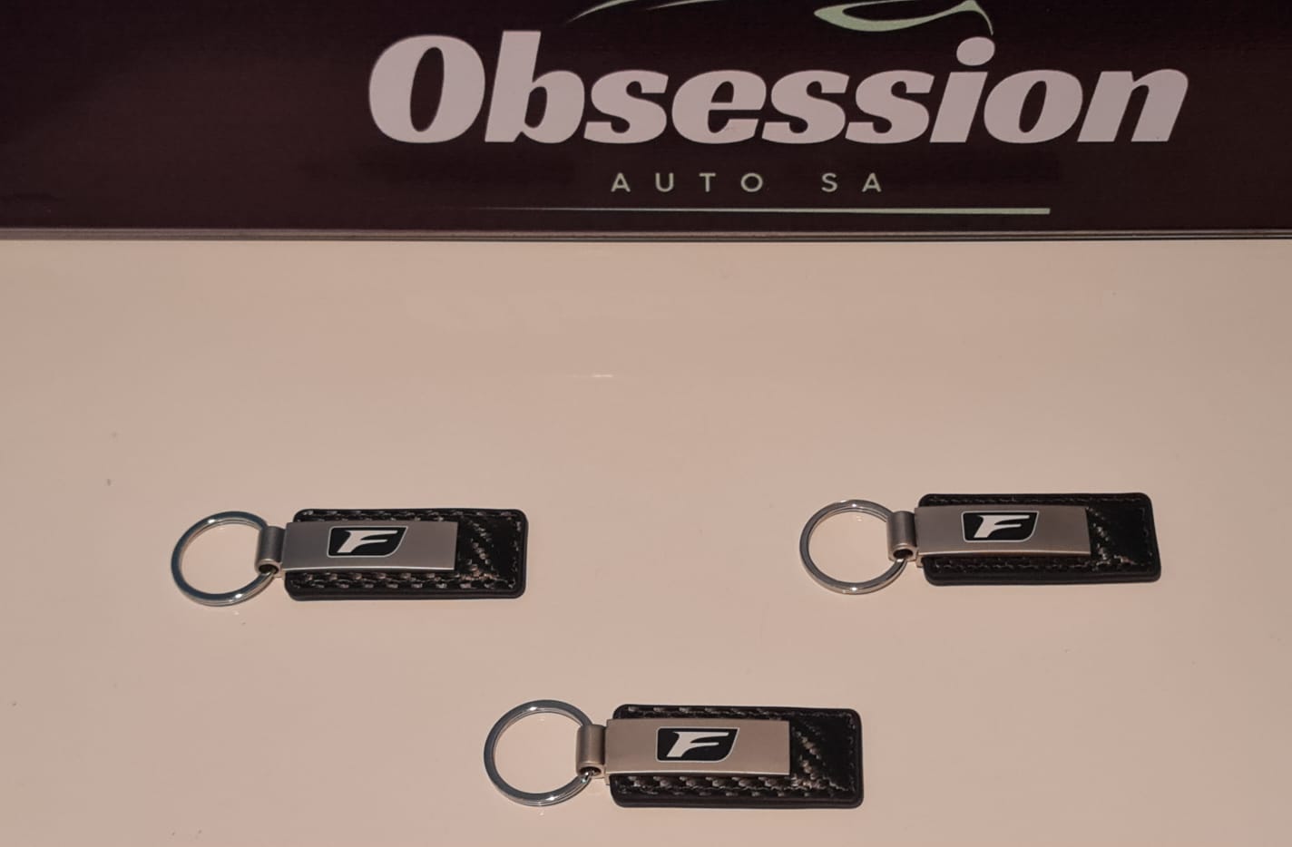 F Key Ring in Carbon Fibre and Aluminium