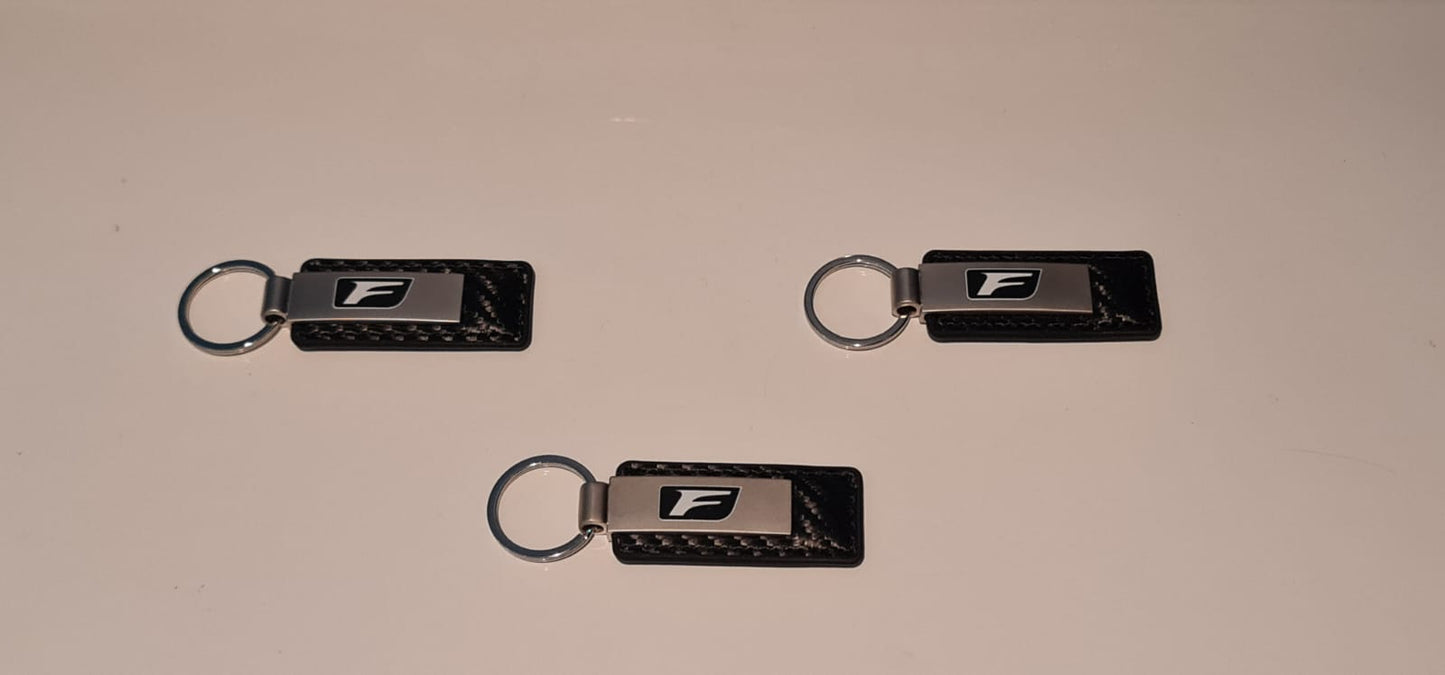 F Key Ring in Carbon Fibre and Aluminium