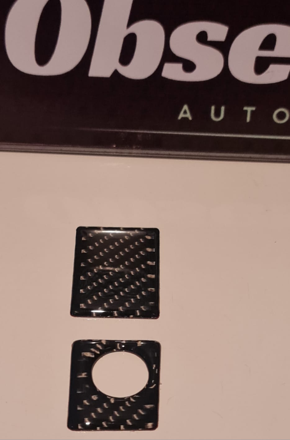 IS350 Cuddy Lid Button Carbon Fibre Insert