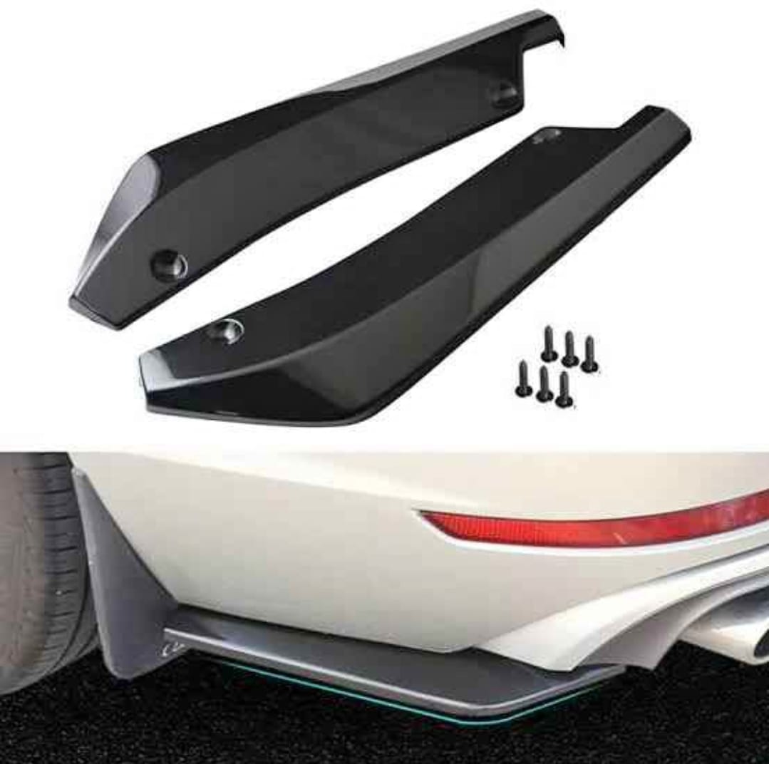 Universal Rear Bumper Splitters in Gloss Black- 44cm – Obsession Auto
