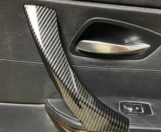 BM E90/E91/E92 Interior Door Handle Covers Carbon Fibre