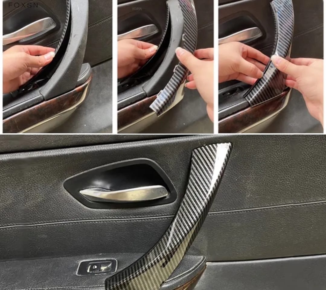 BM E90/E91/E92 Interior Door Handle Covers Carbon Fibre