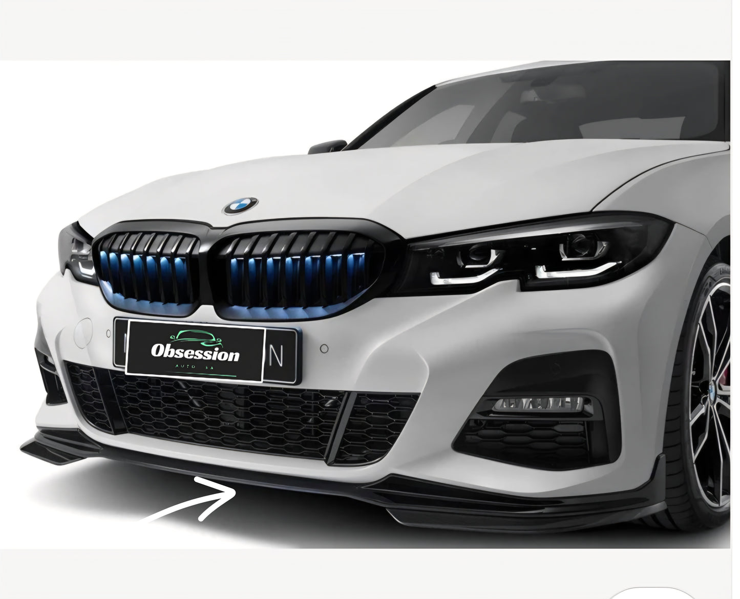 G20 Front Lip Spoiler Gloss Black - 3 Piece