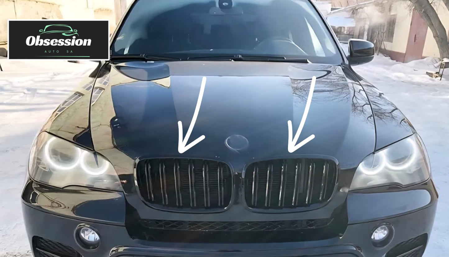 E70 X5 Grills Gloss Black Kidney Double Slat