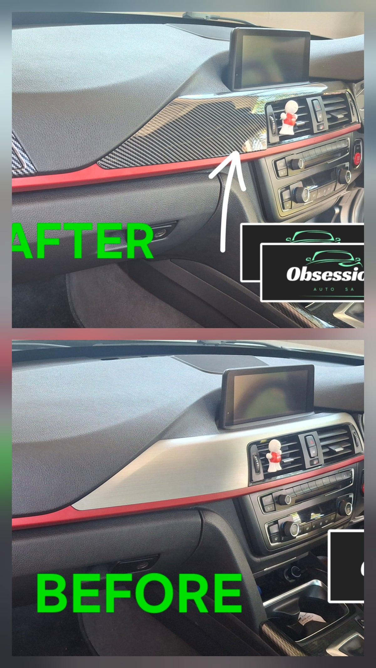 Dashboard Panel Trim Inserts for 3 and 4 Series F models
