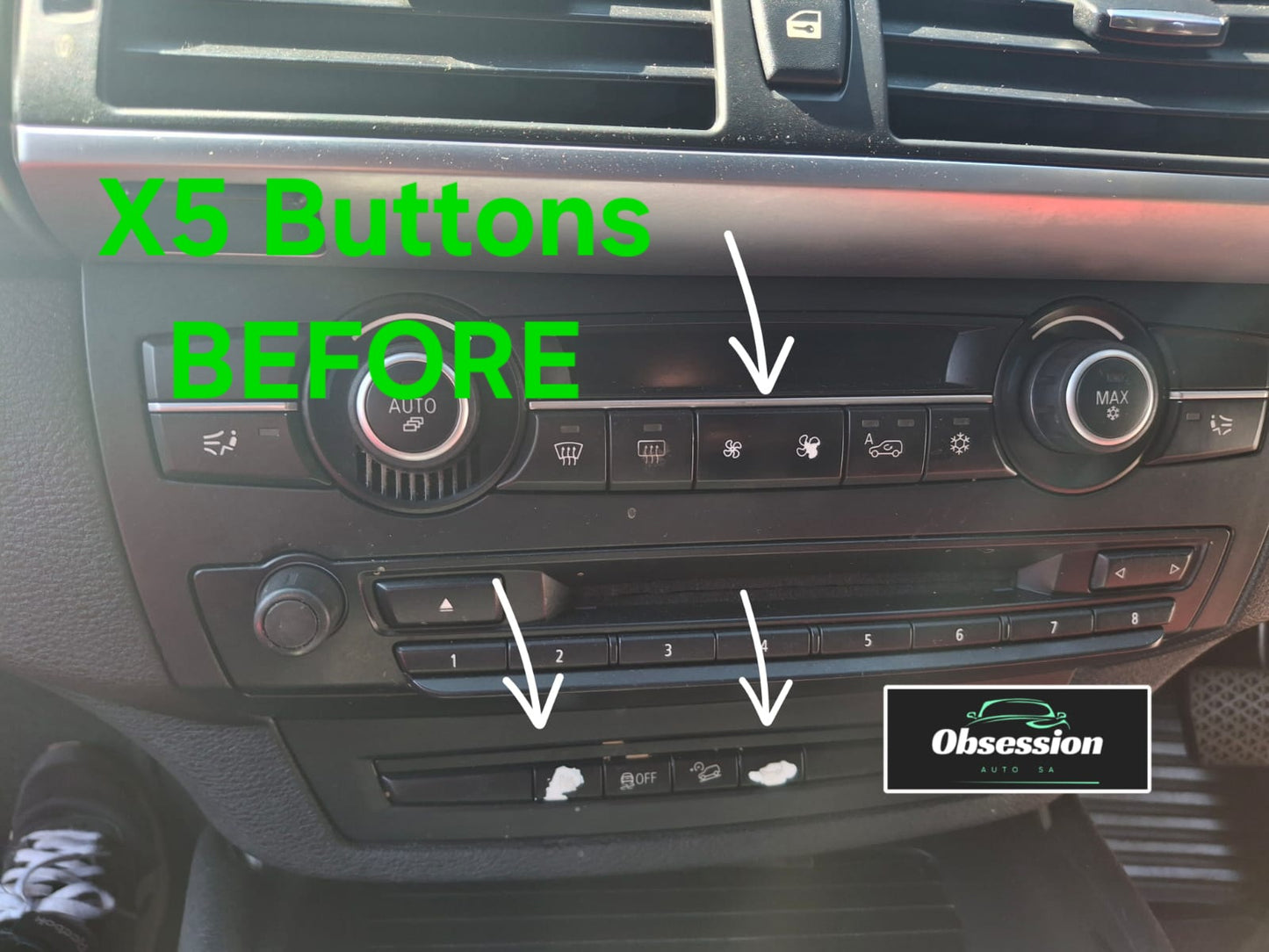X5 X6 Button Set -Park Sensor,  Aircon fan speed & Boot  Release / Open button set